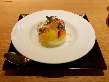 銀座　懐食みちば　道場六三郎　ディナー　おすすめレストラン　メニュー　夜席　むつみコース　デザート　水菓子