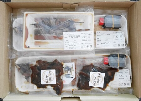 おすすめのうなぎお取り寄せ「びわ湖の幸 魚三」のうなぎ焼き、白焼き、肝焼き、しぐれ煮