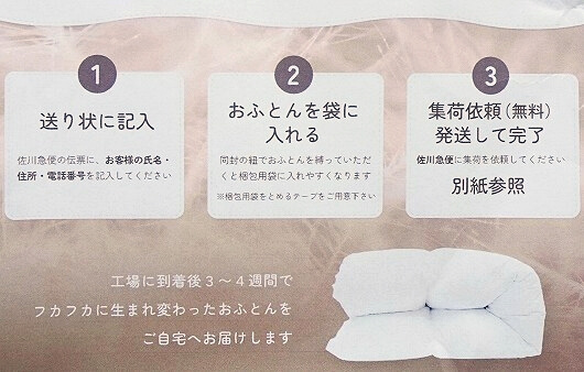 重い2枚合わせ羽毛布団を1枚にリフォームする時の手順（ふとんのお店）