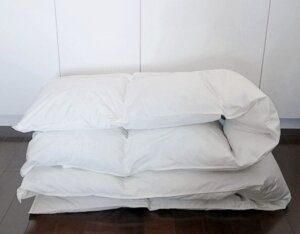 重い2枚合わせ羽毛布団を1枚にリフォームした布団（ふとんのお店）