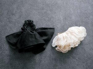 おすすめビッグシュシュ「CEMONEMO ハーフフリルボリュームシュシュ」「GOLDY ボリュームシアーフリルバレッタ」