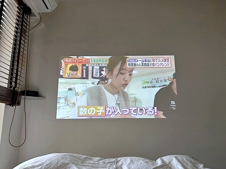 「XGIMI HORIZON ホームプロジェクター」の明るい部屋での映像