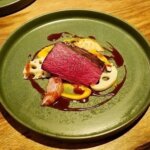 新富町のジビエレストラン「ビストロ ハマイフ」の北海道産エゾ鹿もも肉の藁焼き