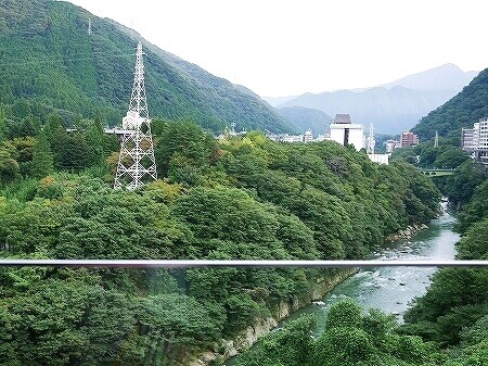 鬼怒川金谷ホテルの４階からの眺め・景色（夏）
