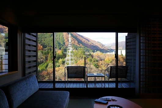 「鬼怒川金谷ホテル」宿泊記、グレードアップ和洋室からの眺め