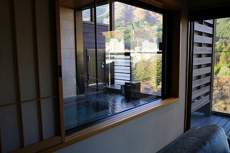 「鬼怒川金谷ホテル」宿泊記、グレードアップ和洋室の露天風呂