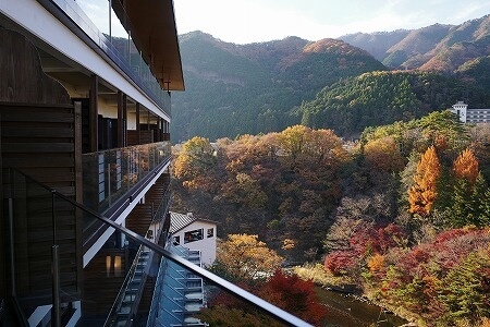 「鬼怒川金谷ホテル」宿泊記、スタンダード和洋室からの眺め