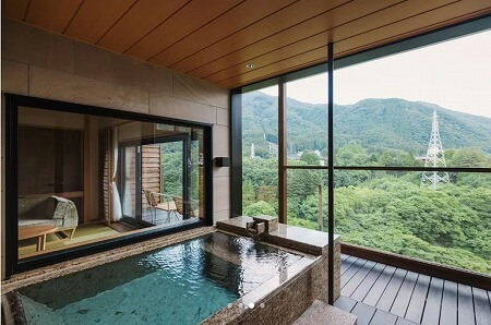 「鬼怒川金谷ホテル」宿泊記、グレードアップ和洋室の露天風呂