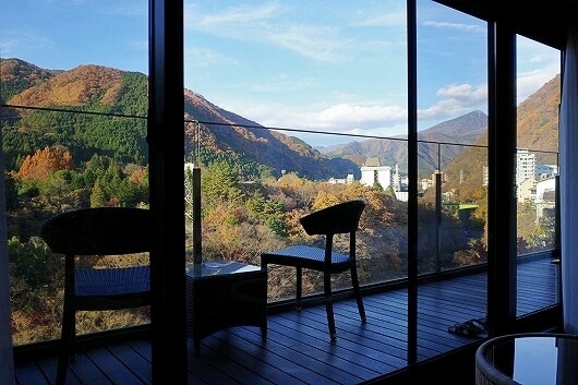 鬼怒川金谷ホテル宿泊記、スタンダード和洋室からの眺め、景色