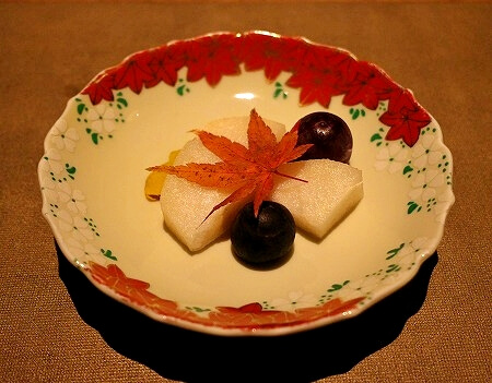 鬼怒川金谷ホテル宿泊記、「ダイニング JOHN KANAYA」での夕食、季節の水菓子