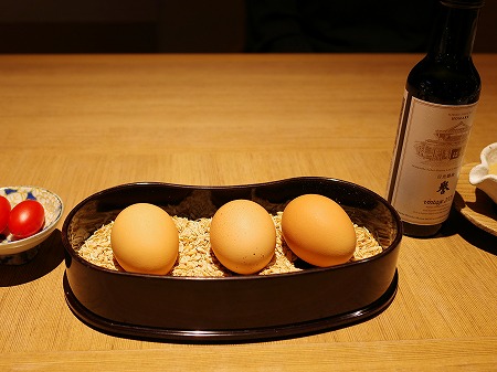 鬼怒川金谷ホテルの朝食の生卵と醤油