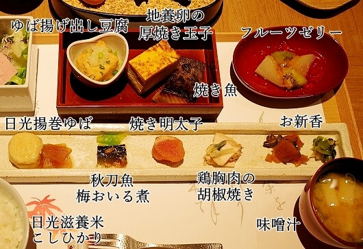 鬼怒川金谷ホテルの朝食