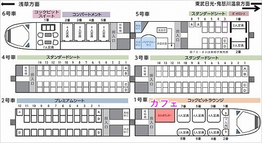 「スペーシアX」の席の種類・座席表