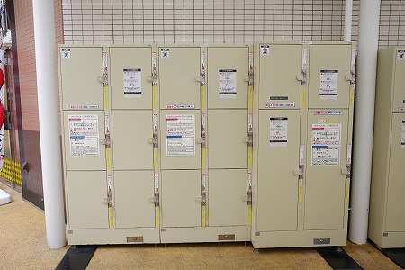 東武ワールドスクウェアのコインロッカーの場所と大きさ