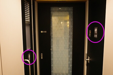 「スペーシアX」のプレミアムシートのトイレ