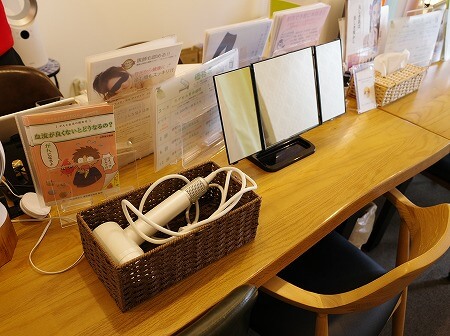 新富町の「ホルミシスメディカルサロン」のドライヤー