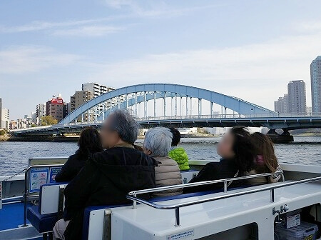「日本橋クルーズ」の船から見た永代橋