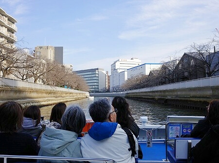 「日本橋クルーズ」の「桜お花見クルーズ」で通った、桜が咲いていない大横川